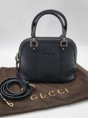 GUCCI Microguccissima Mini Dome Bag Black..Authentic..